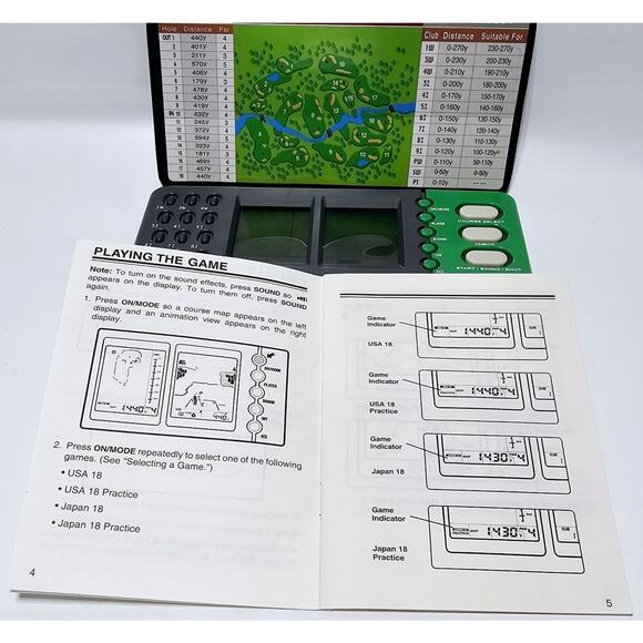 Vintage 2 Player Championship Golf II Electronic LCD Handheld Game Radio Shack - Picture 3 of 10